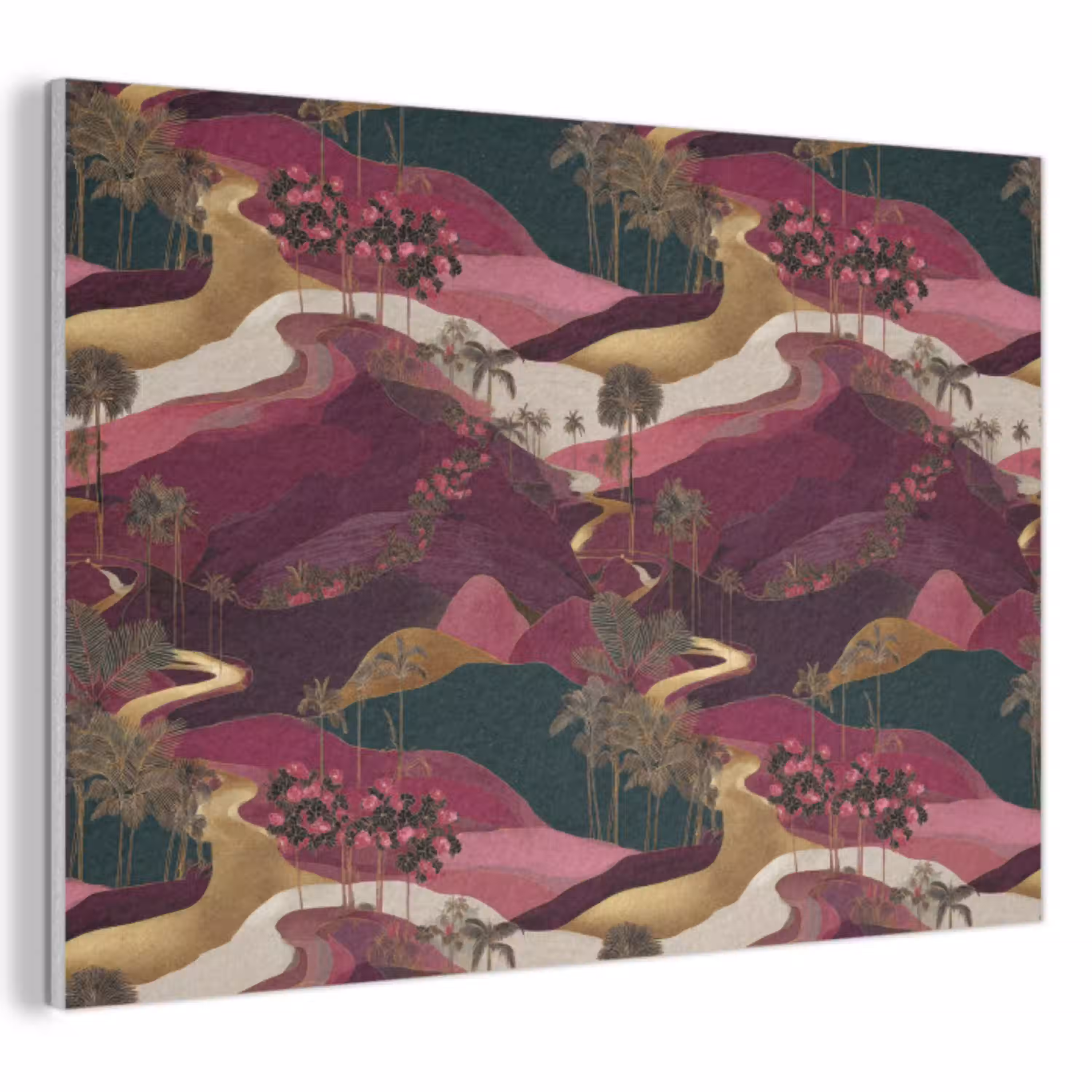 Magisch - Palmbomen - Goud PET vilt klein 837 -3d