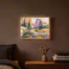 Rivier - Vallei vol bloemen - Levendig Light Box met batterij (Wandlamp) middel -sfeer4