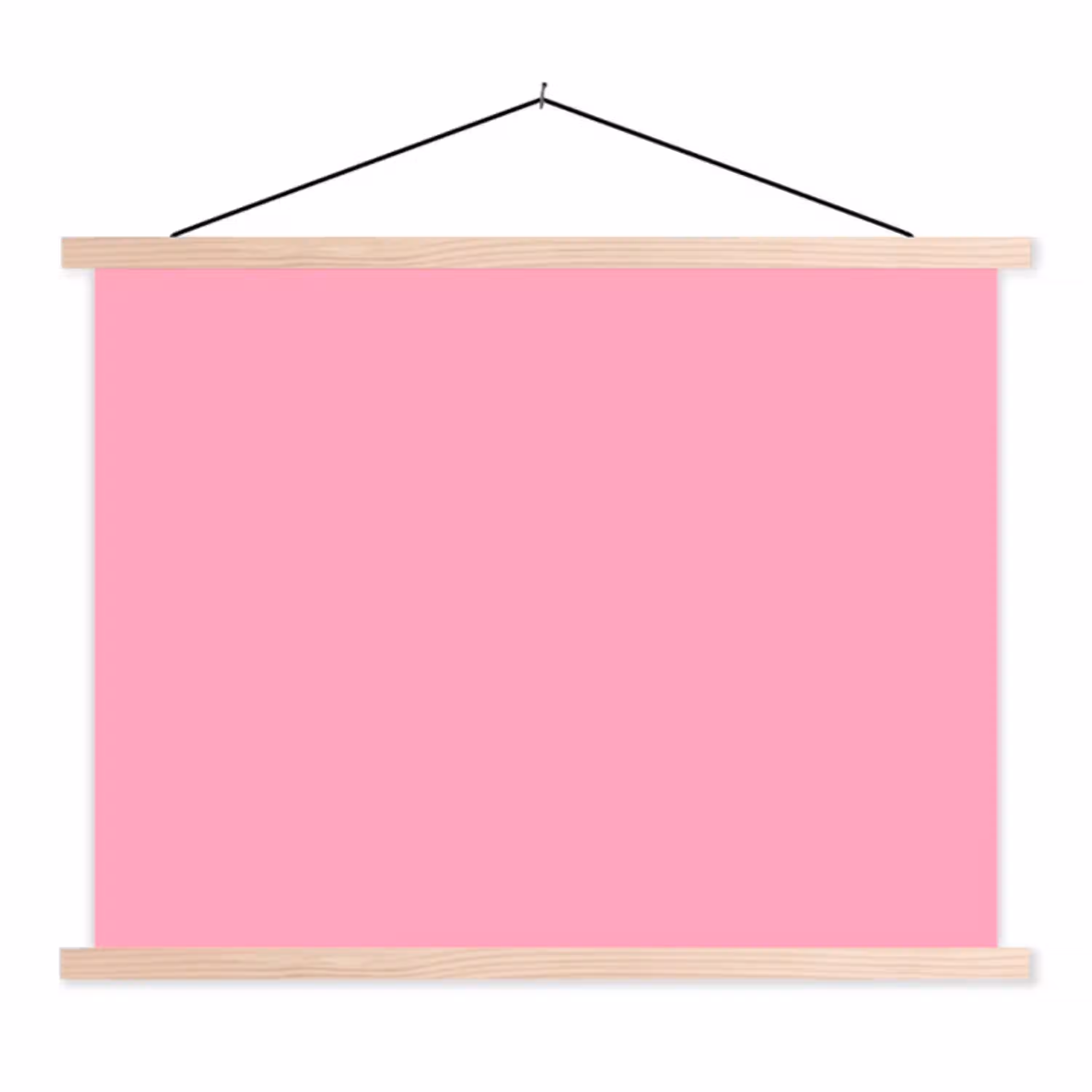 Bubblegum - Pink - Roze textielposter latten blank klein 122 -3d