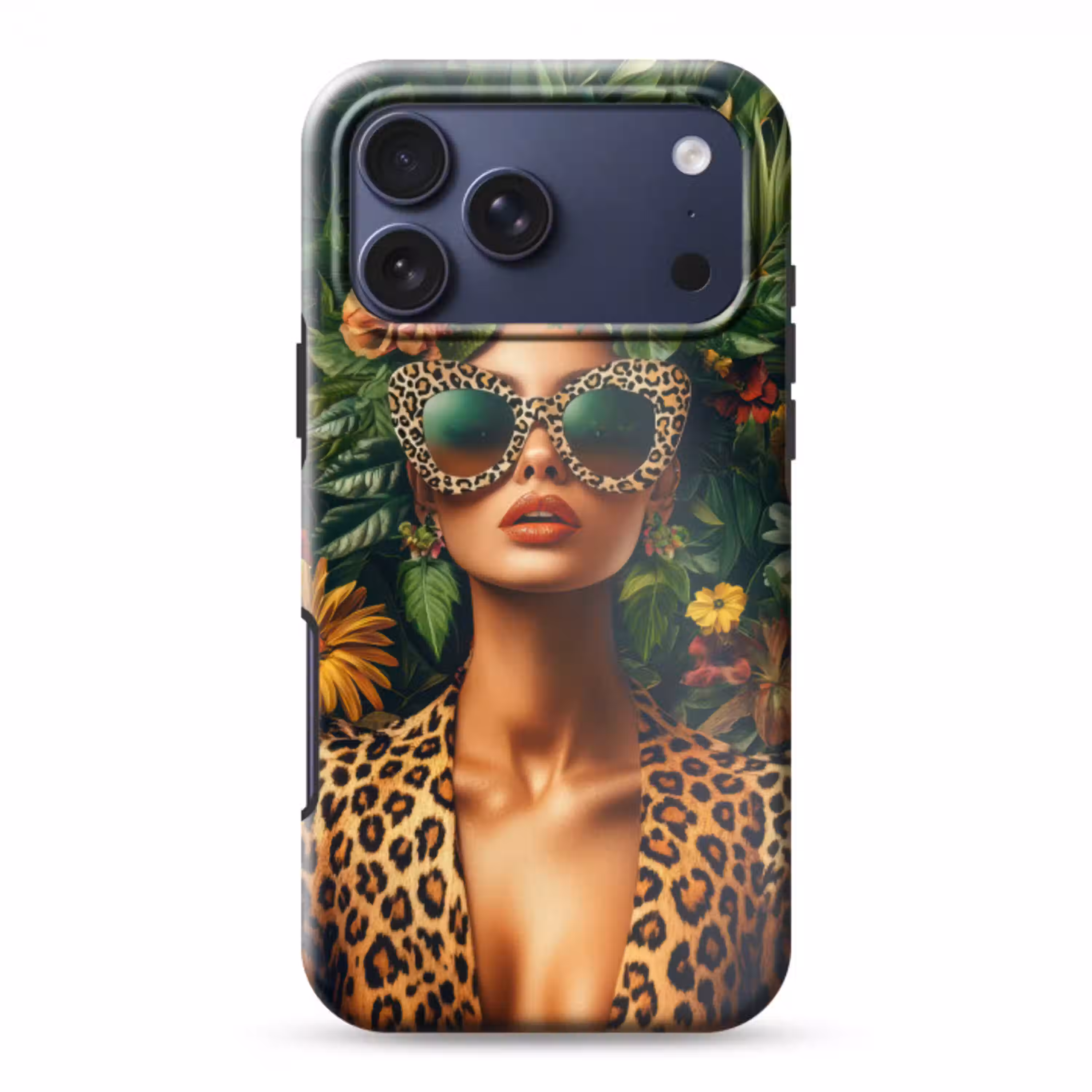 Vrouw - Panterprint - Jungle - Natuur - Luxe Toughcase MagSafe Apple iPhone 17 Pro Max klein -3d