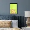 Groen - Smiley - Bonjour - Roze fotolijst zwart zonder passe partout klein -sfeer3