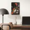Stilleven met bloemen en een horloge - Schilderij van Abraham Mignon plexiglas 5mm klein -sfeer6