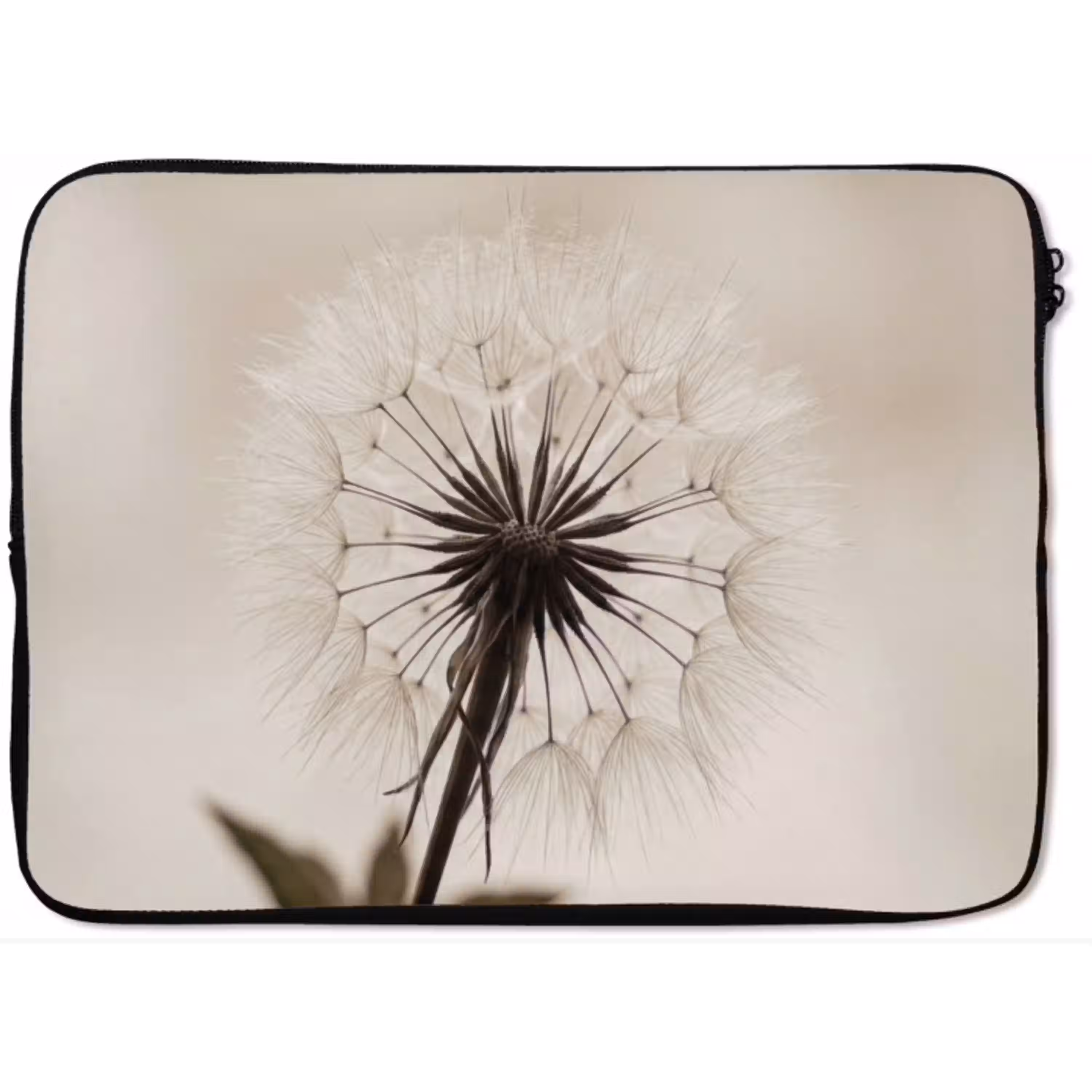 Paardenbloem - Minimalistisch - Wit laptophoes neopreen klein -zkaufland3dotto