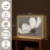 Bloem - Minimalistisch - Zwart - Wit Light Box met batterij (Wandlamp) middel -USP_websiteoverzichtNL