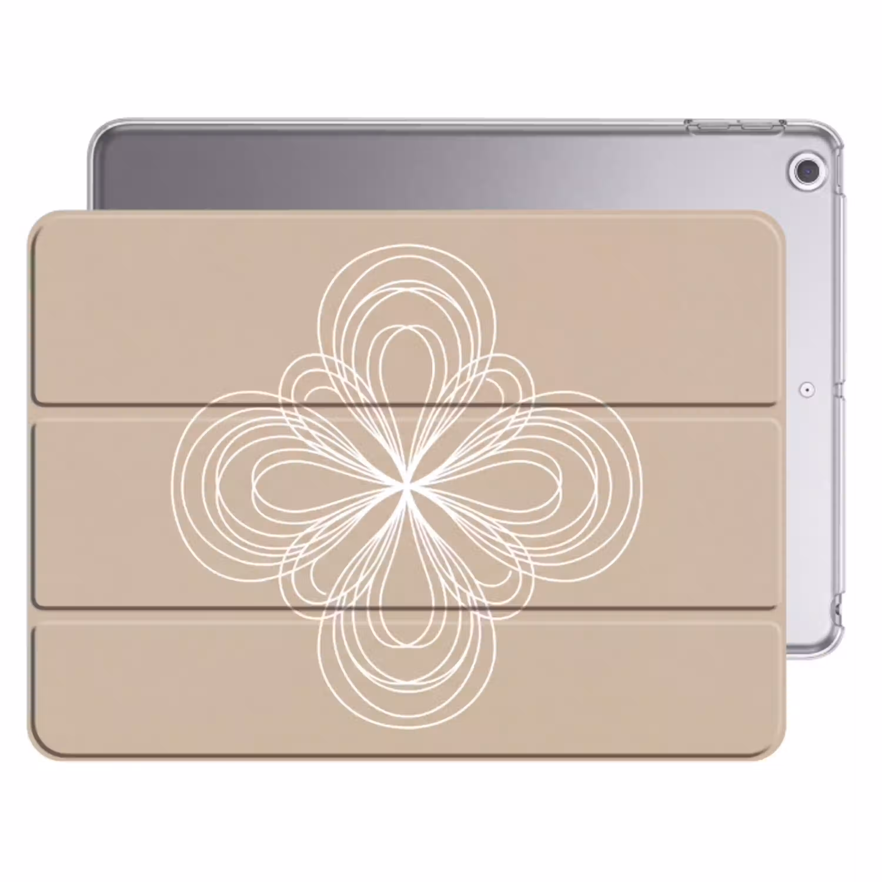 Patroon - Lijnen - Abstract - Minimalistisch - Beige Apple iPad 2017 middel -threedimensional_3d_global