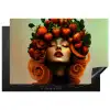 Vrouw - Aardbeien - Kroon Inductie beschermer vinyl 3mm klein -3d