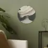 Vrouw - Beige - hoed Akoestische PET Vilt - Rond klein -sfeer2