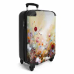 Olieverf - Bloemen - Kleurrijk - Natuur NBS - Handbagage koffer - Unisex middel -productfoto_3d