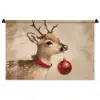 Kerst - Hert - Gewei - Kerstbal - Rendier Wandkleed katoen middel -zz3d