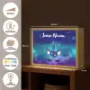 Eenhoorn - Sterrenhemel - Wimpers - Blauw Light Box met batterij (Wandlamp kind) middel -USP_websiteoverzichtNL