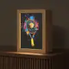 Graffiti - Sport - Tennis - Raket - Bal Light Box met kabel (Tafellamp) klein -z3d_website