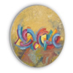 Abstract - Cirkels - Schilderij - Kleurrijk - Dynamisch Akoestische PET Vilt - Rond klein -3d