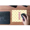 Swag - Roze - Stippen - Geel muismat rubber klein -toetsenbord