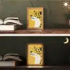 Cheetah - Illustratie - Geel Light Box met kabel (Tafellamp) klein -sfeer3