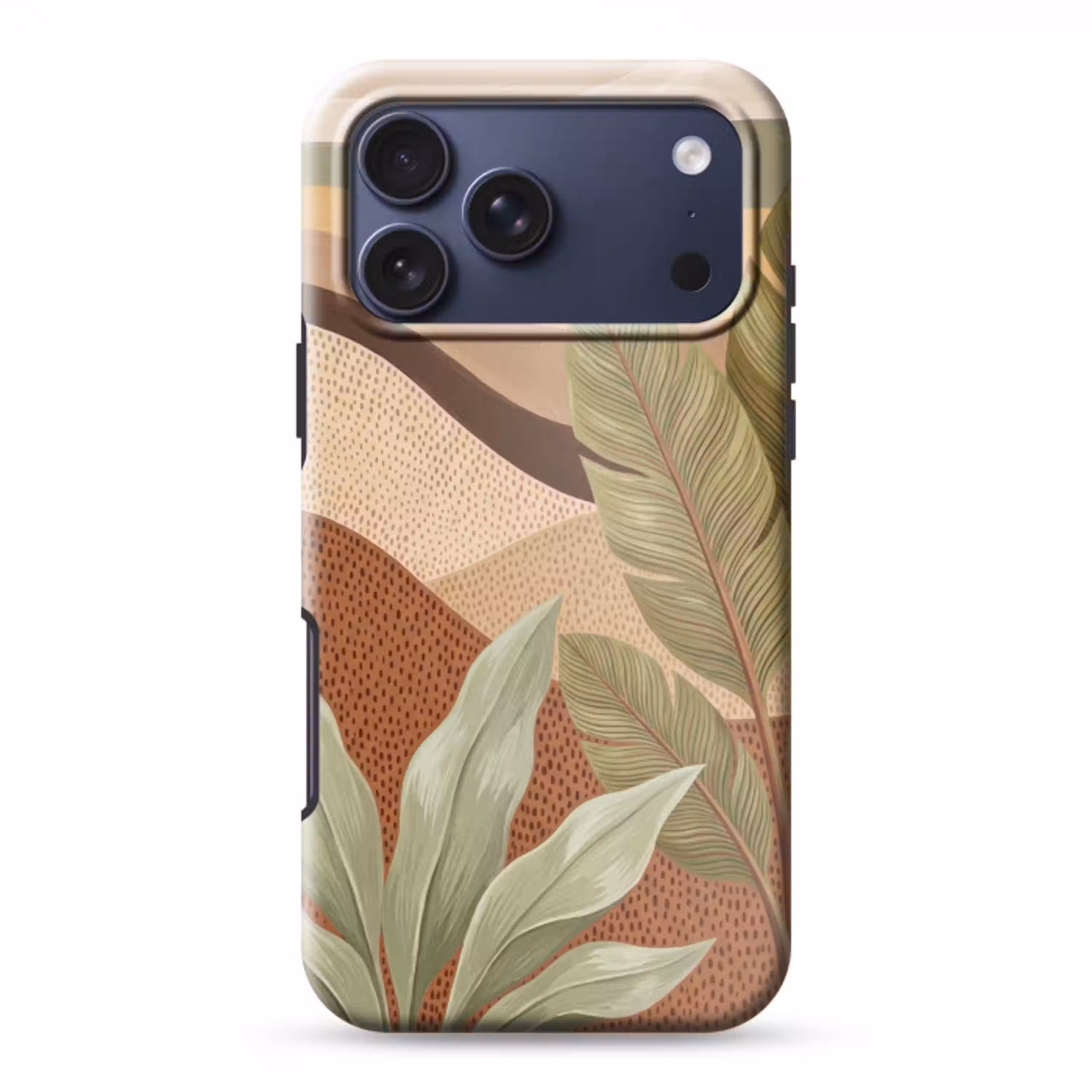 Natuur - Bladeren - Landschap - Abstract - Aardetinten Toughcase MagSafe Apple iPhone 17 Pro Max klein -3d