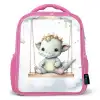 Draak - Baby dier - Kinderen Kinderrugzak - Roze middel -3d
