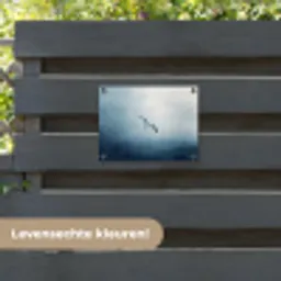 Meeuw - Wit - Zee - Mistig tuinposter los doek klein -sfeer3