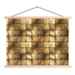 Geometrisch - Tegels - Goud textielposter latten blank klein 122 -3d