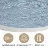 Golven - Ritmisch - Blauw Akoestische PET Vilt - Rond klein 838 -closeup_NL