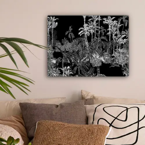 Tropisch - Jungle - Bomen - Bladeren canvas 2cm klein -sfeer1