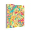 Geel - Roze - Blauw - Retro aluminium wit klein -3d