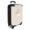 Meisje speelt tennis in beige kleuren NBS - Handbagage koffer - Volwassenen Unisex middel -productfoto_3d