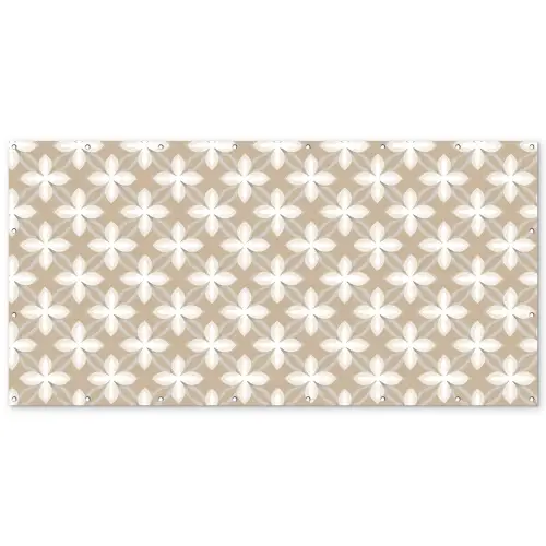Patroon - Symmetrisch - Beige Balkonbeschermer Duitsland klein 596 -zz_3d