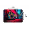 Boombox - Rood - Graffiti - Neon Placemat vinyl groot -specs