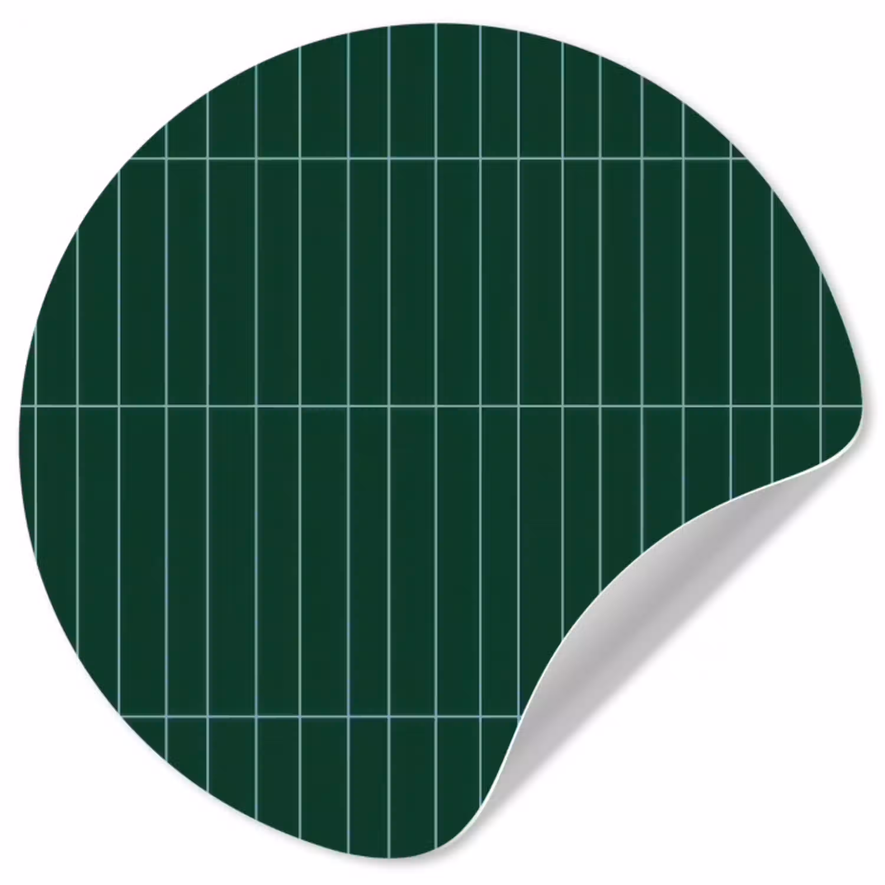 Patroon - Tegels - Donkergroen Wandcirkel behangsticker klein 186 -3d