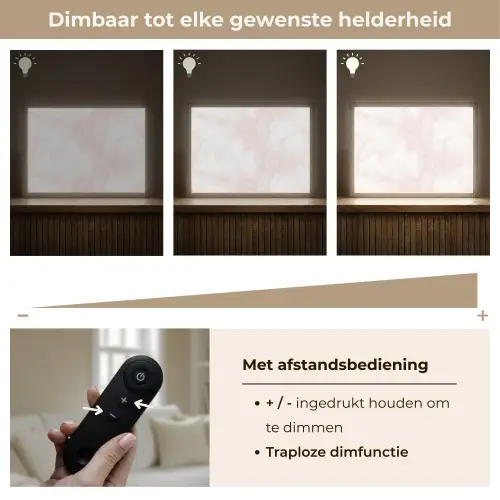 Wolkenstructuur - Roze - Marmer Light Box met batterij (Wandlamp) middel 907 -USP_dimbaarNL