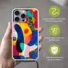 Vormen - Abstract - Stippels - Blauw Hoesje iPhone 16 Pro Max met koord klein -sfeer2_NL