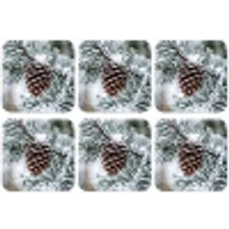 Dennenappel - Tak - Sneeuw - Winter - Sfeervol onderzetter kurk middel -zkaufland3dotto
