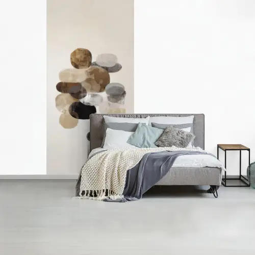 Ovaal - Kleurvlakken - Penseelstreken fotobehang vinyl groot -slaapkamer