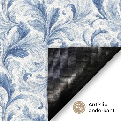 Frans - Citroen - Royaal - Bladeren - Blauw Deurmat klein 898 -antislip_NL