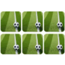 Voetbal - Grasveld - Sport - Groen onderzetter kurk middel -zkaufland3dotto