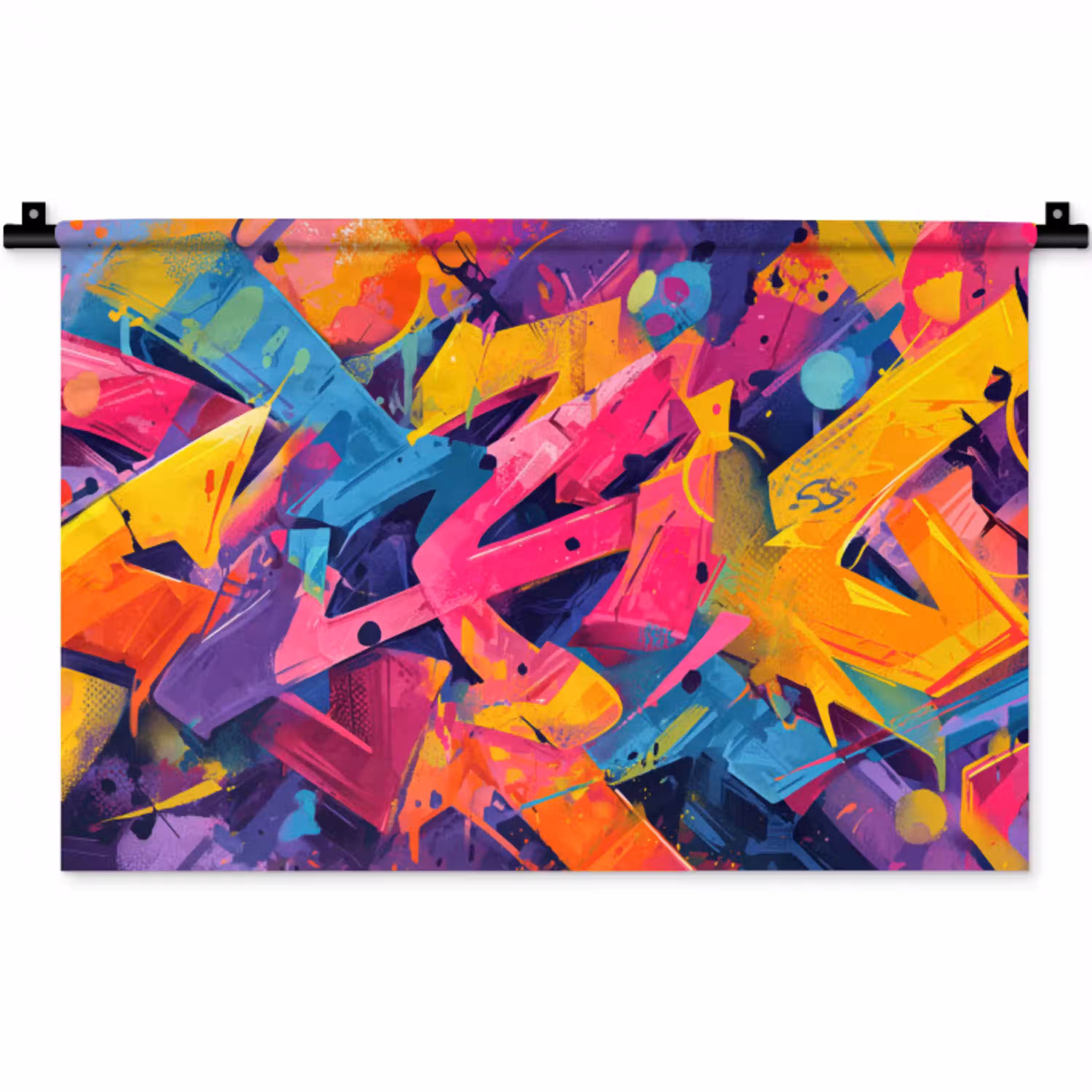 Abstract - Vormen - Kleurrijk Wandkleed katoen klein -zz3d