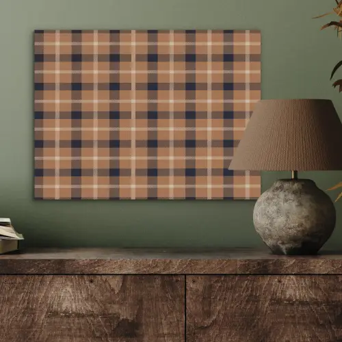 Plaid - Patroon - Vierkant - Bruin PET vilt klein 837 -sfeer2