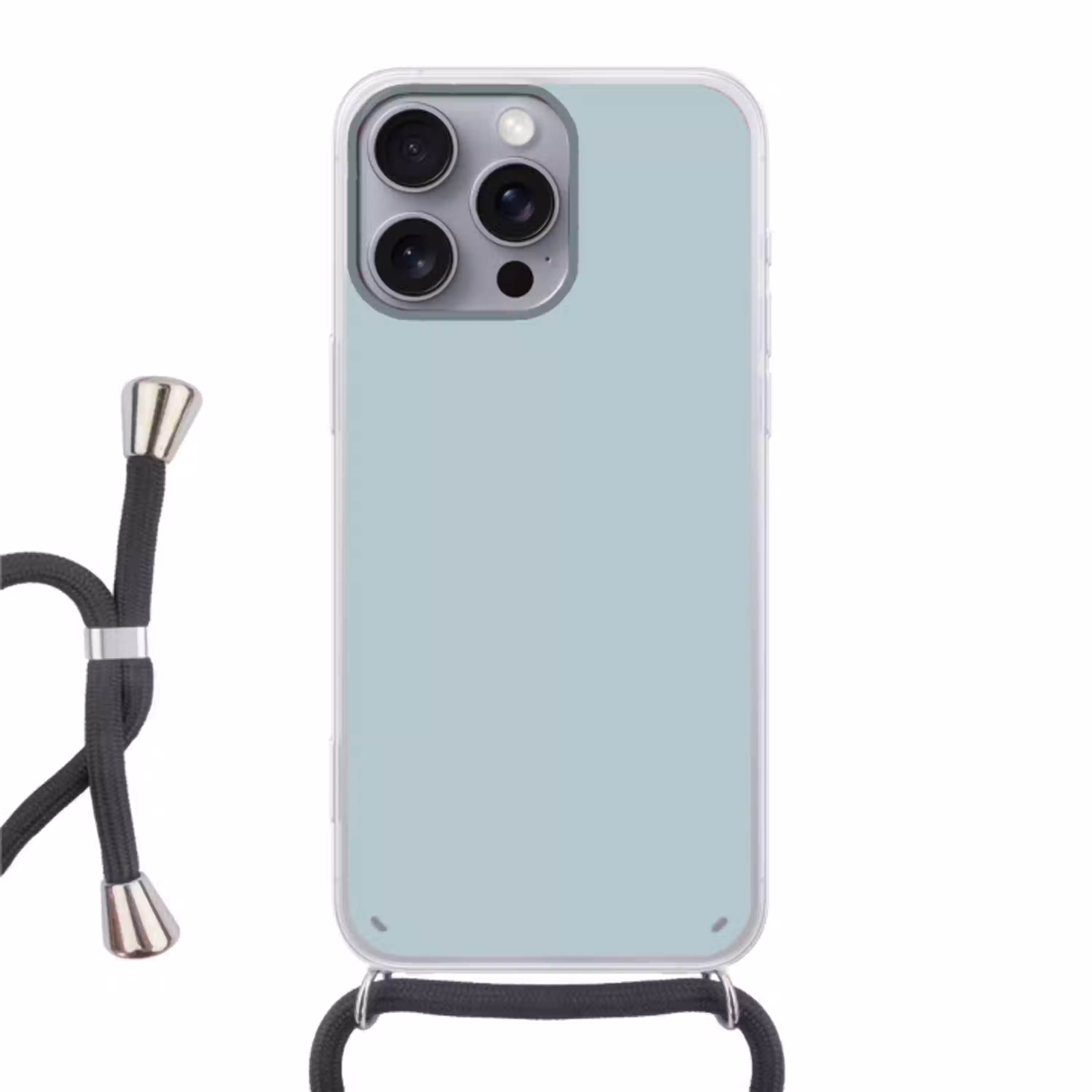Slate - Blue - Blauw Hoesje iPhone 16 Pro Max met koord klein 804 -3d