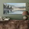 Meer - Mist - Bergen - Landschap PET vilt middel -sfeer2