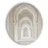 Moskee - Architectuur - Ramadan - Islamitische Akoestische PET Vilt - Rond klein -3d