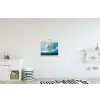 Kitesurfer - Oranje - Zee - Lucht textielposter latten blank klein -kinderkamer