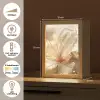 Bloem - Wit - Glitter - Goud - Modern Light Box met kabel (Tafellamp) klein -USP_NL