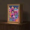 Kleurrijk - Avond - Islamitisch Light Box met kabel (Tafellamp) klein -z3d_website