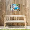 Landschap - Bloemen - Natuur - Zomer Tuinposter op houten frame 2 cm dik klein -sfeer4