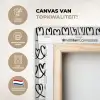 Wit - Harten -  Verweven - Zwart canvas 2cm xxl 828 -sfeer2
