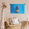 Ananas - Blauw - Tropisch - Vrolijk Wandkleed katoen klein -wsfeer5_kind
