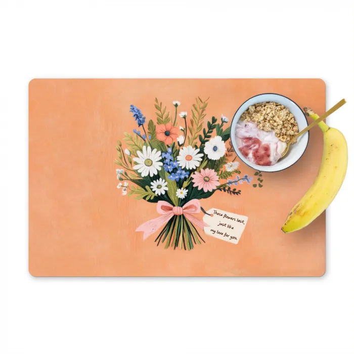 Boeket - Strikje - Quote Placemat vinyl groot -zzzproduct_Kitchenyeah-website