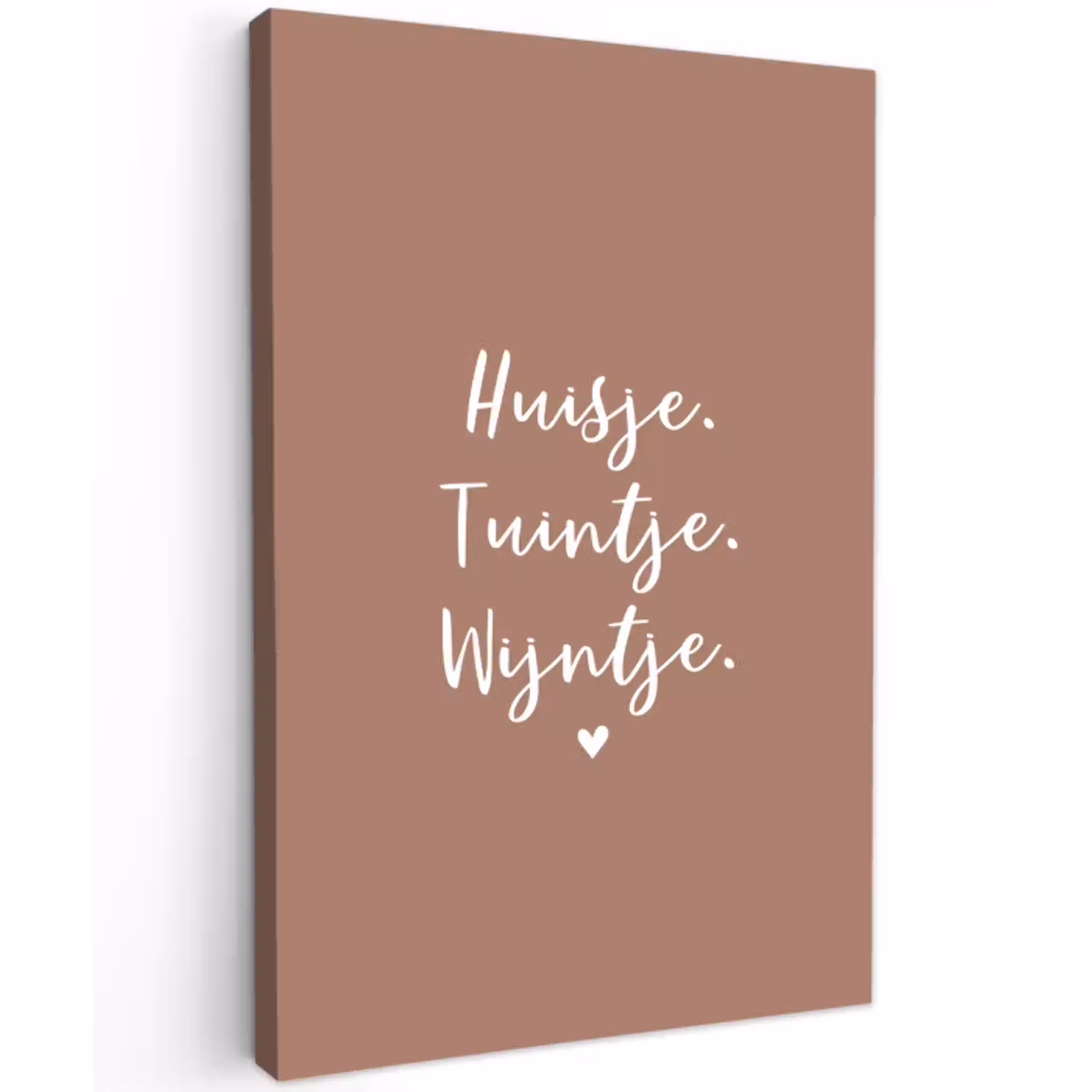 huisjetuintjewijntje-roze Tuinposter op houten frame 2 cm dik klein -3d