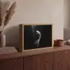Koi - Vis - Wit - Zwart Light Box met batterij (Wandlamp) middel -sfeer2