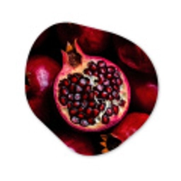 Granaatappel - Rood - Fruit Wandcirkel Organisch Forex 3mm klein -3d